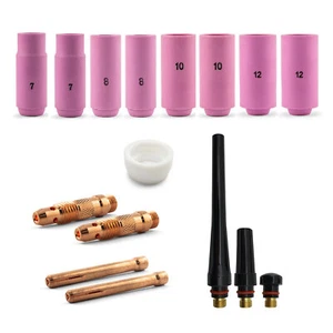 TIG Standard Collet Body Kit 15 Piece KIT | 2.4mm |WP SR 17/18/26 - Cup - Back C - Picture 1 of 11