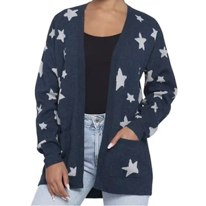 RARO Cárdigan Coraline Estrellas Azul Plateado Frente Abierto Hot Topic Talla XS DIFÍCIL DE ENCONTRAR - Imagen 1 de 6
