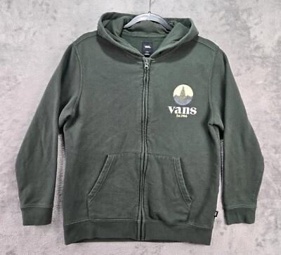 Vans Jacket Boys Large Green Off The Wall Hoodie Sweatshirt Logo Skateboarding  - Image 1 of 4