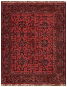 Afgano Annodato a Mano Tappeto Orientale 191x150 cm-Top Condizioni Oriente - Picture 1 of 12