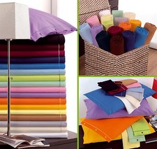 LENZUOLA SOTTO CON ANGOLI MATRIMONIALE SINGOLO PIAZZA 1/2 COTONE 100% TINTA UNIT