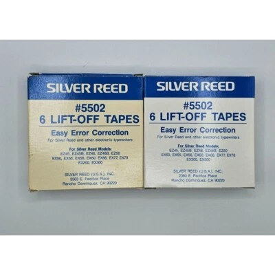 Серебряные тростниковые съемные ленты #5502 для электронных пишущих машинок новые из старых запасов - Изображение 1 из 4