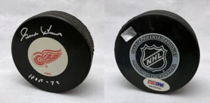 Gordie Howe SIGNED Red Wings Logo Hockey Puck + HOF 72 ITP PSA/DNA AUTOGRAPHED   - Picture 1 of 1