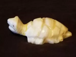 Estatuilla tallada piedra alabastro piedra roca - tortuga - México - Imagen 1 de 5