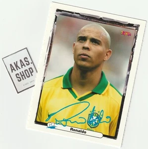 Ronaldo R9 1998 BRAVO Sport ID Autograph Postcard Trading Card Brazil WM WC - Bild 1 von 2