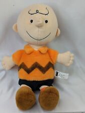 Kohls Charlie Brown Plush 13 Inch Orange Shirt Stuffed Animal Toy