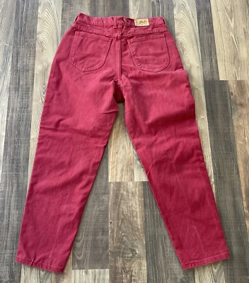 Jeans Lee Hechos en EE. UU. Rojo Cintura Alta Talla 12 PET (W28 L27.5) Foto 1 de 4