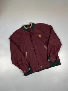 Vintage 70s Yves Saint Laurent Ysl Sportswear Wool Burgundy Bomber Zip Men SZ M - Picture 1 of 19