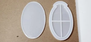 2 Part Oval Shaker Mold, Silicone Molds for Epoxy Crafts, Resin New D9 - Picture 1 of 3