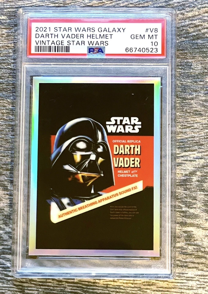 PSA 10 LOWEST POP 2021-2022 STAR WARS GALAXY DARTH VADER HELMET POSTER HOLO #V8 - Image 1 of 2