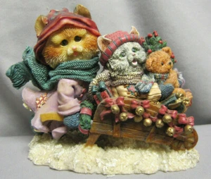 1997 Merriweather Mistletoe Resin Cat Figurine - Bild 1 von 10