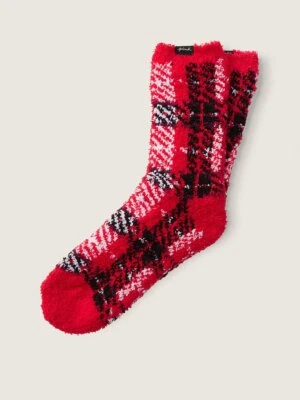 Victoria's Secret PINK FUZZY MID-CALF SOCK MARSHMALLOW KNIT Sherpa SOCKS Choose - Image 1 of 4