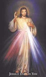 Divine Mercy Prayer Card, Jesus I Trust in You, 3x5 inches, 5 pack - Picture 1 of 2