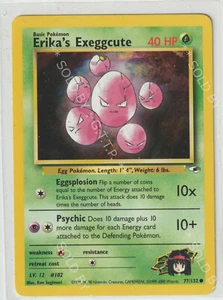 POKEMON GYM HEROES - ERIKA'S EXEGGCUTE TARJETA 77/132 CASI NUEVA - P&P GRATIS - Imagen 1 de 1