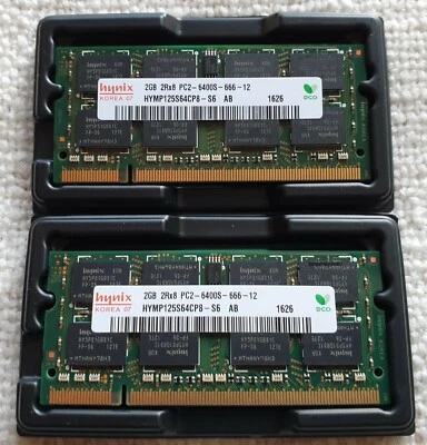Memoria Portátil Laptop RAM 4GB DDR2 PC2-6400 800 MHz SO-DIMM SODIMM Hynix - Imagen 1 de 2