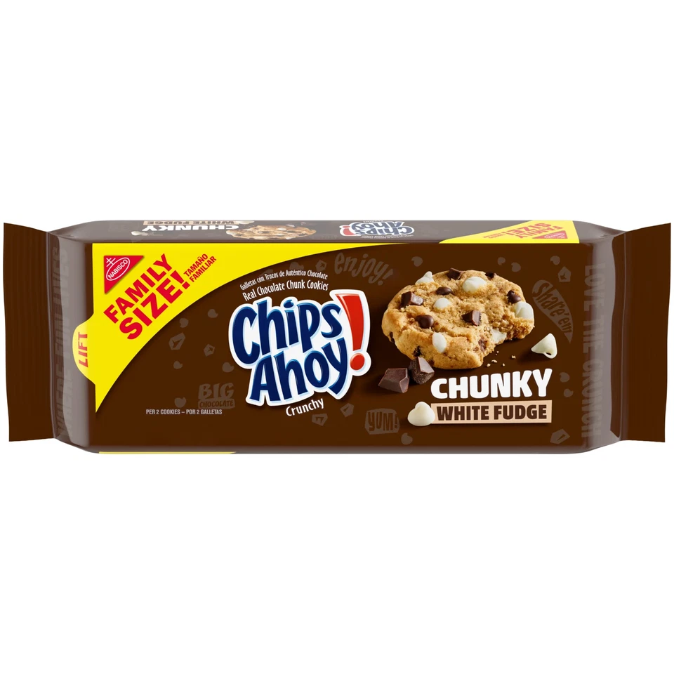 Chips Ahoy Chunky White Fudge Cookies Family Taglia 510g Importazione USA Raro