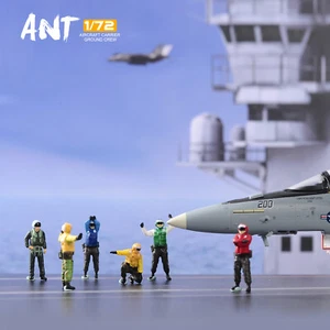 6pc American China Navy Soldiers 1/64 Aircraft Carrier Miniature Figures Diorama - Picture 1 of 17