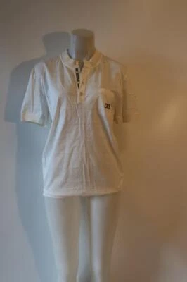 Camiseta Top Para Hombres Clase Roberto Cavalli Crema Henley 48 US/38 M* Foto 1 de 4