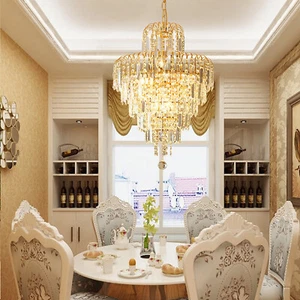 40W Hanging Dining Lighting Luxury Crystal Ceiling Lamp Chandelier Pendant Light - Picture 1 of 12