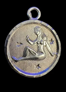 Colgante Monroy Plata de Ley 925 Virgo Mujer Desnuda Zodiaco Celestial Dije W1 - Imagen 1 de 5