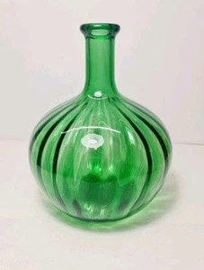 Botella jarra vintage de cebolla de vidrio Empoli verde sin tapa - Imagen 1 de 10