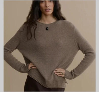 Jenny Kayne Taupe Everyday Brown Wool /Cashmere Blend Sweater Size L - Image 1 of 4