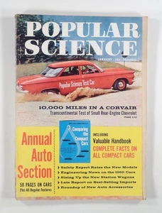 1960 Jan POPULAR SCIENCE 10000 miles in a Corvair ANNUAL CAR SECTION hovercraft - Picture 1 of 6
