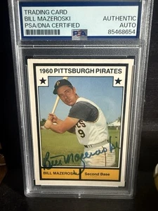 1987 TCMA 1960 Pittsburgh Pirates #2 Bill Mazeroski Autograph PSA /DNA Cert. - Picture 1 of 1