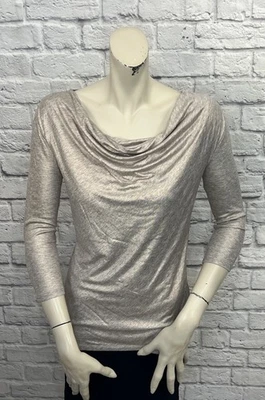 MAJESTIC FILATURES DU LION MUJER BRILLANTE CHAMPAGNE BEIGE TOP TALLA 1 (XS) Foto 1 de 4