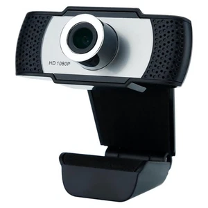 Webcam 1080P Mit Mikrofon USB 2.0 Webkamera mit drehbarem Clip - Photo 1/6