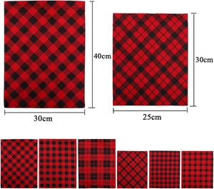 Confezione 6 Sacchetti Regalo Natale Con Coulisse Plaid Bufalo Sacco Natalizio per Regali... - Foto 1 di 6