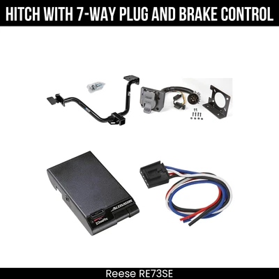 Paquete de remolque de enganche + control de freno para 04-08 Chrysler Pacifica con coche usado existente 7 vías Foto 1 de 4