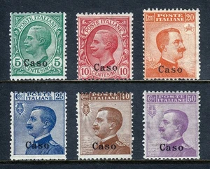ITALY (CASO) — SCOTT 2/8 — 1912-20 CASO OVERPRINT ISSUES — MNH — SCV $23 - Picture 1 of 2