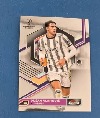 2022-23 Finest UEFA Club Comps #72 Dušan Vlahović Juventus SOCCER Card 6G - Image 1 of 2