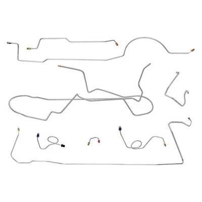 1974 Dodge Challenger Mopar kit completo de linha de freio a tambor manual aço original - Imagem 1 de 4