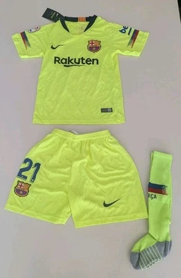 Men's Nike Barcelona 2018 Soccer Jersey+ SHORTS + SOCKS_ VOLT GREEN YOUTH SMALL⚽ - Image 1 of 4