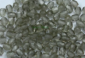 50 Black Diamond Czech Firepolish Faceted Round Glass Beads 3mm - Picture 1 of 1