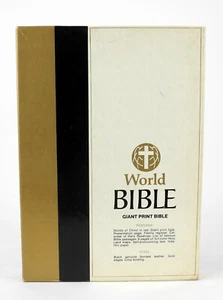 World Bible - King James Bible - Giant Print - Black Bonded Leather - KG7 - NEW - Imagen 1 de 10