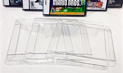 10 Box Protectors For NINTENDO DS Video Games (NTSC ONLY,  NOT PAL) Clear Cases  - Image 1 of 4