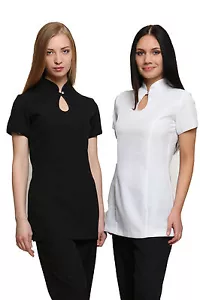 Akila Beauty Tunic Hairdressing Spa Nail Salon Therapist Massage Top Uniform - Picture 1 of 13