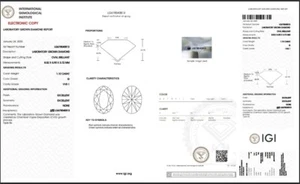1.10CT -OVAL DIAMOND- G COLOUR, VVS1 CLARITY, XX- CVD , IGI CERTIFIED. - Picture 1 of 4