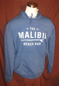Old Navy The Malibu Beach Bar 1994 Mens Hoodie Sweatshirt, Blue, Size 2XLT, NEW - Picture 1 of 8