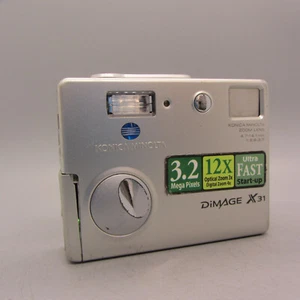 Minolta Dimage X31 3.2MP Compact Digital Camera Silver Tested - Picture 1 of 9