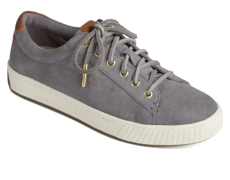 Sperry STS85728 Womens Size 10 Vulcanized Anchor Plushwave LTT Grey Suede Shoes