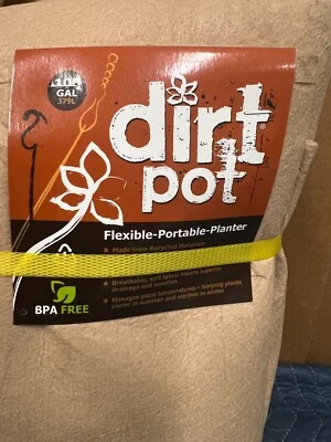 Hydrofarm Dirt Pot Tan W/Handle 100 Gallon Hydroponic Flexible Portable Planter - Image 1 of 3