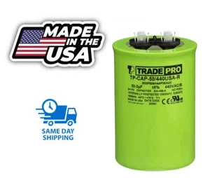 50/440USA-R - Round Run Capacitor 50 MFD 440/370V (Made in USA) HVAC DIY - Picture 1 of 1