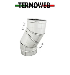 Tubo Fumi per Stufa a Pellet Curva Acciaio Inox Regolabile da 0° - 90° - Foto 1 di 1