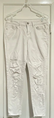 Calça jeans AMERICAN RAG branca tamanho 9 feminina algodão/elastano casual bainha farid - Imagem 1 de 4