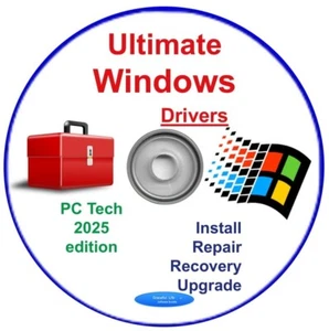 Ultimate Windows Drivers ~ Update Install Repair 2025 ~ Windows 11, 10, xp, 7, 8 - Picture 1 of 8