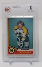 1974-75 Topps #100 Bobby Orr Graded BVG 8 NM-MT HOF Boston Bruins Vintage Card